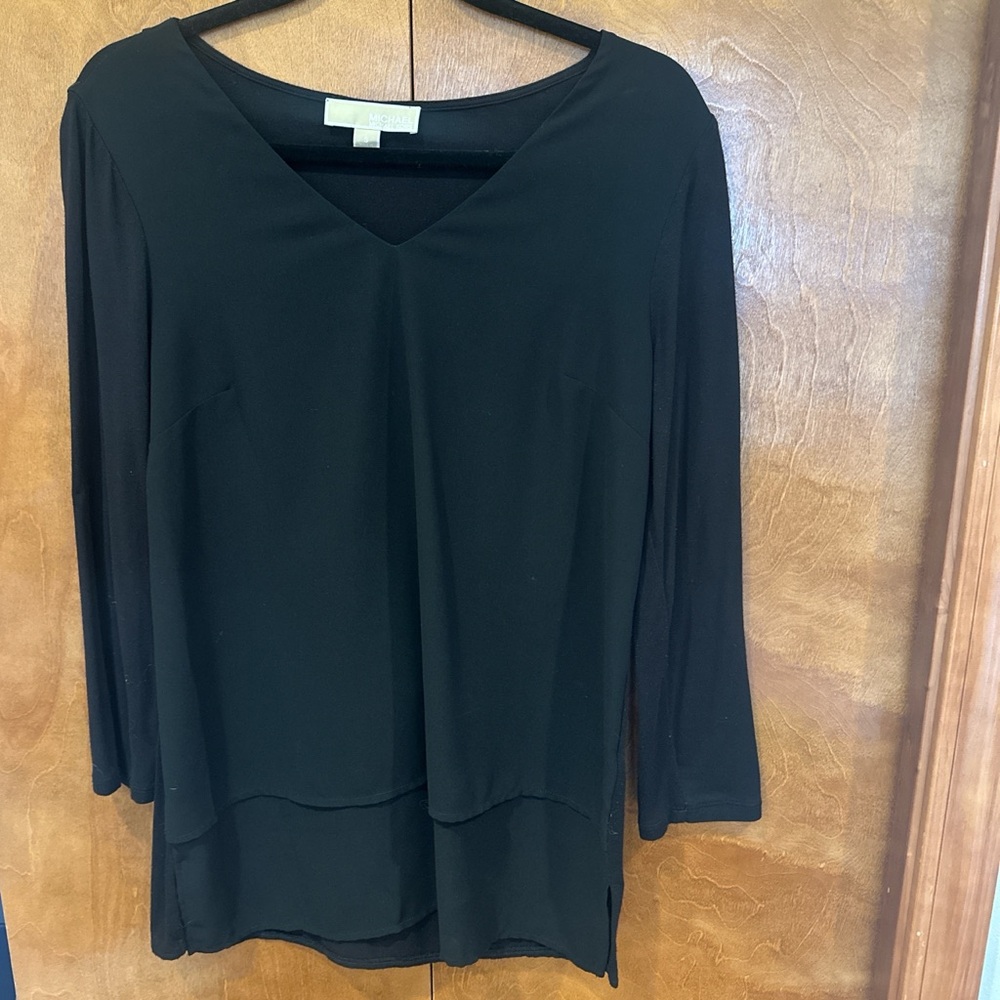 Michael Kors Black Layered Blouse